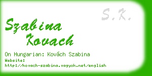 szabina kovach business card