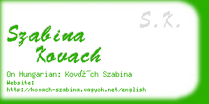 szabina kovach business card